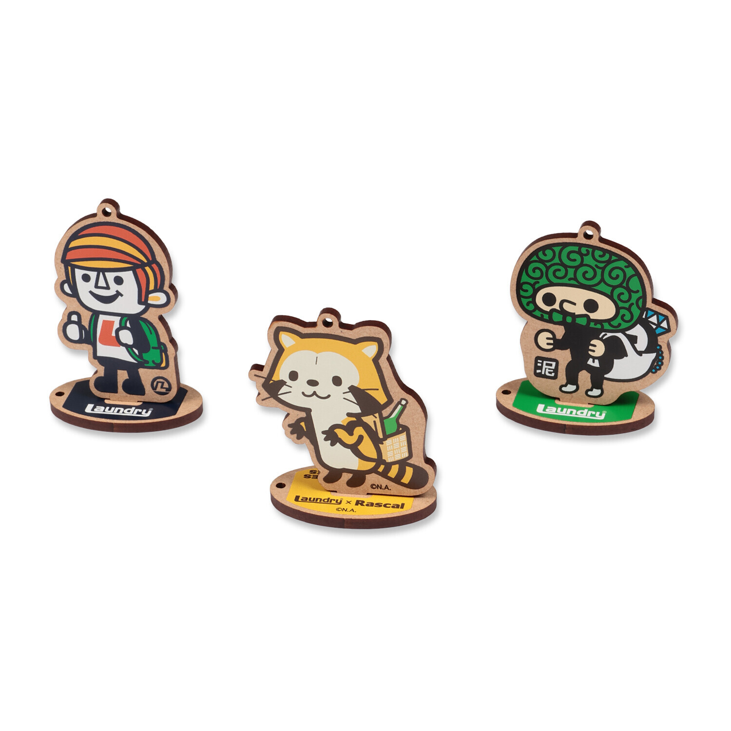 Laundry×RASCAL WHAT RASCAL LOVES木製スタンドキーホルダー 商品画像